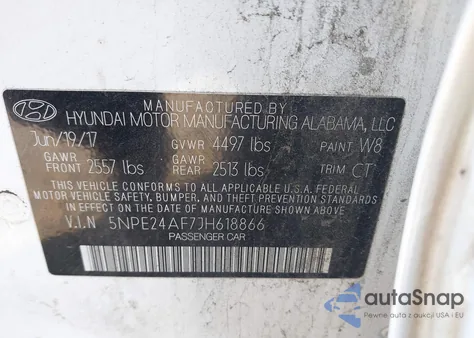 2018 Hyundai Sonata Se from USA, damaged, VIN 5NPE24AF7JH618866